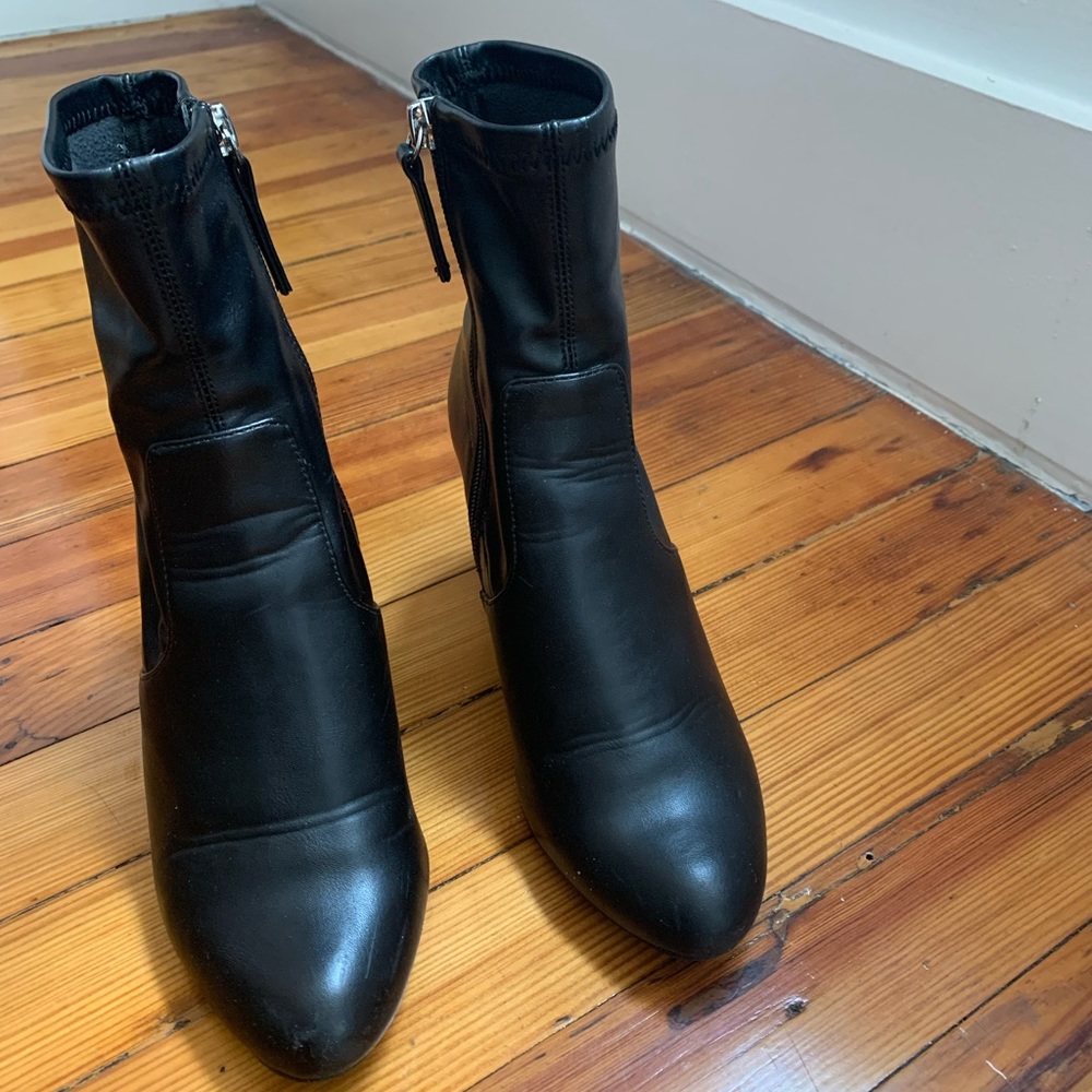 Black heeled boots from Zara